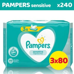 Pampers Sensitive Babydoekjes 3-pak (3x80)
