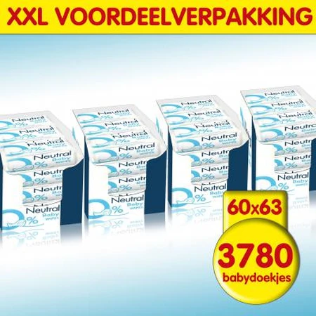 Neutral Babydoekjes 60-pak (60x63)