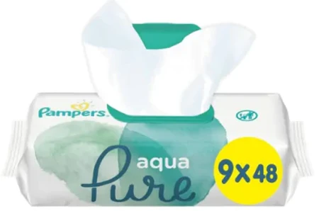 Pampers Babydoekjes Aqua Pure 9-pak (9x48) Pampers Babydoekjes Aqua Pure 9-pak (9x48)