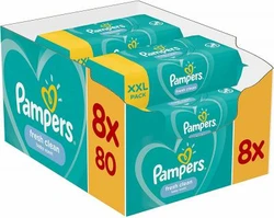Pampers - Fresh Clean Babydoekjes - 8 pak (8x80)