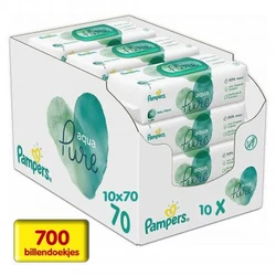Pampers Aqua Pure Babydoekjes 10-pak (10x70)