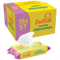 Zwitsal Sensitive billendoekjes 18-pak (18 x 57)