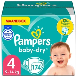 Pampers - Baby-Dry - maandbox+ - maat 4 - 174 luiers