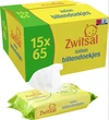 Zwitsal Lotion Billendoekjes - 15 x 65 billendoekjes - Voordeelverpakking