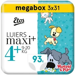 Etos Luiers maat 4+ 93 stuks Etos Luiers Maxi+ Megabox 93 stuks