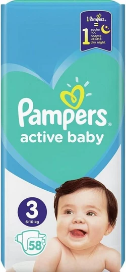 Pampers Luiers - Active Baby Dry - 58 stuks - Maat 3