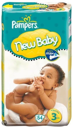 Pampers New Baby maat 3 - 54 luiers Pampers New Baby - Luiers Maat 3 - Voordeelpak 54st