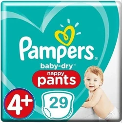 Pampers Baby-Dry Pants maat 4+ - 29 luiers Pampers Baby Dry Pants Maat 4+ - 29 Luierbroekjes