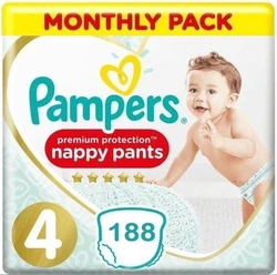 Pampers Premium Protection Pants Maat 4 - 188 Luierbroekjes Maandbox