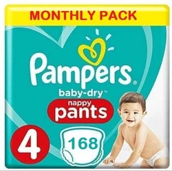 Pampers Baby Dry Pants Maat 4 - 168 Luierbroekjes Maandbox