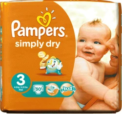 Pampers - Simply Dry - Standaard pak - Maat 3