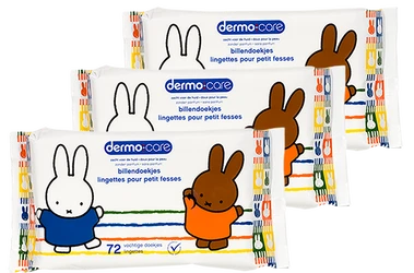 Dermo Care Billendoekjes 3-pak 216 doekjes Dermo Care Billendoekjes 3-pak 216 doekjes
