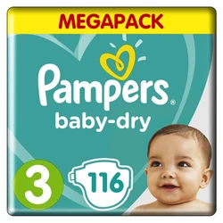 Pampers Baby dry maat 3 maxi pack met 116 luiers