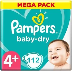 Pampers - Baby-Dry - Maat 4+ 112 luiers Pampers - Baby-Dry - Giga pak- Maat 4+