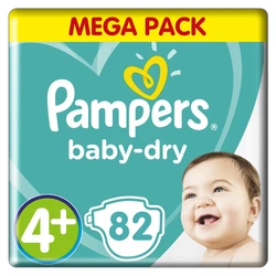 Pampers - Baby-Dry - Maat 4+ 82 luiers Pampers - Baby-Dry - Jumbo pak + - Maat 4+