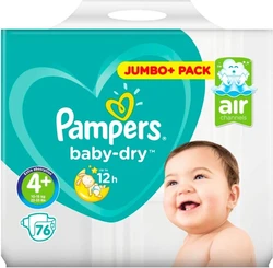 Pampers - Baby-Dry - Maat 4+ 76 luiers Pampers - Baby-Dry - Jumbobox+ - Maat 4+