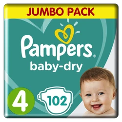 Pampers Baby Dry maat 4 maxi pack met 102 luiers