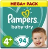 Pampers Baby-Dry maat 4+ 94 stuks Pampers Baby dry maat 4+ maxi pack met 94 luiers