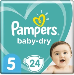 Pampers - Baby Dry - Carry pack - 5 24 luiers Pampers - Baby Dry - Carry pack - 5 24 luiers