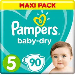 Pampers Baby dry maat 5 maxi pack met 90 luiers Pampers Baby dry maat 5 maxi pack met 90 luiers