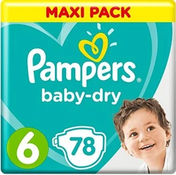 Pampers Baby Dry maat 6 maxi pack met 78 luiers Pampers Baby Dry maat 6 maxi pack met 78 luiers