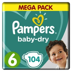 Pampers - Baby-Dry - Mega pak + - Maat 6 Pampers - Baby-Dry - Mega pak + - Maat 6