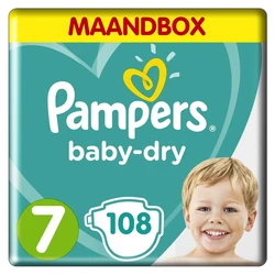 Pampers - Baby-Dry - Maandbox+ - Maat 7 Pampers - Baby-Dry - Maandbox+ - Maat 7
