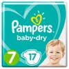 Luier verpakking Pampers Baby-Dry maat 7 met 17 luiers Luier verpakking Pampers Baby-Dry maat 7 met 17 luiers