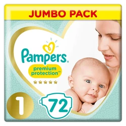 Pampers - Premium Protection - Jumbo Pak - Maat 1 Pampers - Premium Protection - Jumbo Pak - Maat 1