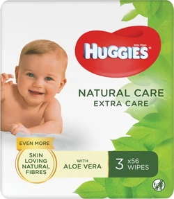 Huggies Natural Care babydoekjes 3-pak (3x56) Huggies Natural Care babydoekjes 3-pak (3x56)