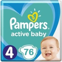 Pampers Baby-Dry Luiers - Maat 4 - 9 tot 14kg - 76 Stuks