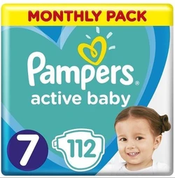 Pampers Active Baby Maat 7 - 112 Luiers Maandbox
