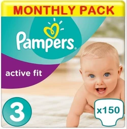 Pampers Active Fit Maat 3 - 150 Luiers Maandbox