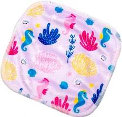 Cheeky Wipes bamboe minky doekjes – 25 stuks - seahorses
