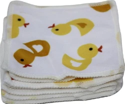 Wasbare Doekjes Baby, Handjes, Gezicht & Billen (12,5cm x 12,5cm) Eendjes 10 Stuks