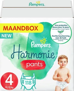 Pampers - Harmonie Pants - Maat 4 - Maandbox - 116 luierbroekjes - Voordeel