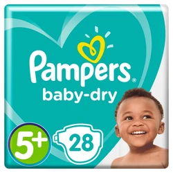 Pampers Baby Dry maat 5+ 28 luiers Pampers Baby Dry maat 5+ 28 luiers