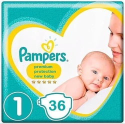 Pampers Premium Protection New Baby Luiers Maat 1 - 36 Luiers Pampers Premium Protection New Baby Luiers Maat 1 - 36 Luiers