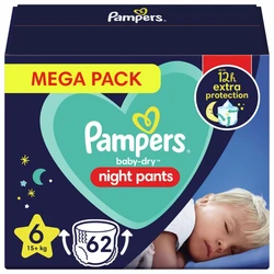 Pampers - Baby Dry Night Pants - Maat 6 - Megapack - 62 Luierbroekjes