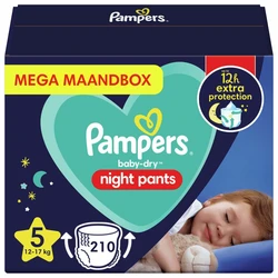 Pampers - Baby Dry Night Pants - Maat 5 - Mega Maandbox - 210 Luierbroekjes
