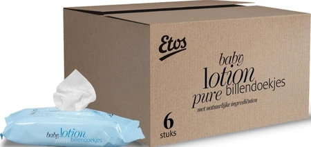 Etos Baby Lotion Billendoekjes Pure - 378 stuks (6 x 63 stuks)