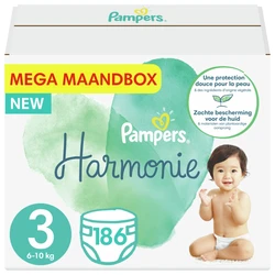 Pampers - Harmonie / Pure - Maat 3 - Mega Maandbox - 186 luiers