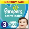 Pampers Active Baby-Dry maat 3 - 208 luiers