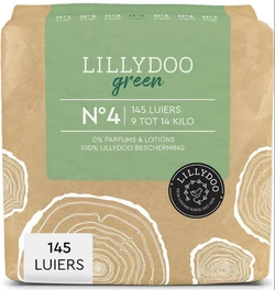 LILLYDOO green luiers - Maat 4 (9-14 kg) - 145 Stuks - Maandbox