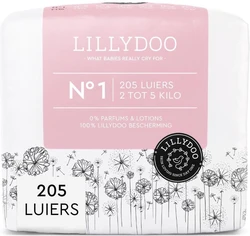 LILLYDOO luiers - Maat 1 (2-5 kg) - 205 Stuks - Maandbox
