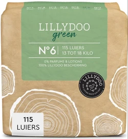 LILLYDOO green luiers - Maat 6 (13-18 kg) - 115 Stuks - Maandbox