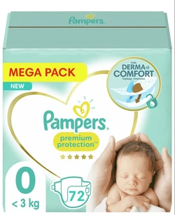 Pampers - Premium Protection - Maat 0 - Mega Pack - 72 luiers - Premature luiers