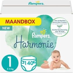 Pampers - Harmonie / Pure - Maat 1 - Maandbox - 140 luiers