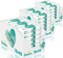 Pampers - Aqua Pure - Billendoekjes - 2592 doekjes - 54 x 48 Pampers - Aqua Pure - Billendoekjes - 2592 doekjes - 54 x 48