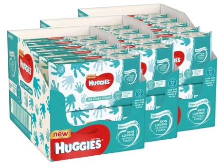 Huggies - All Over Clean 2 in 1 Billendoekjes - 1680 hand- en billendoekjes